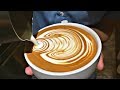 Amazing cappuccino latte art skills 2018
