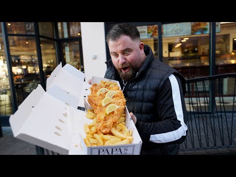 Video thumbnail: WE TRY THE BIGGEST FISH & CHIPS EVER! 😱 / FOOD REVIEW CLUB