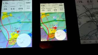 Wayteq Android running XCSoar compared with LG phone and Eink display
