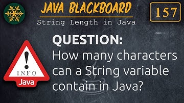 157 JavaBlackboard  String Length in Java