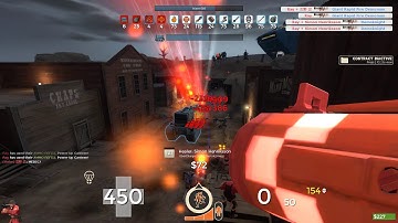 Team Fortress 2 MVM  ghost town (wave 666)  4 man 633754 damage airstrike soldier