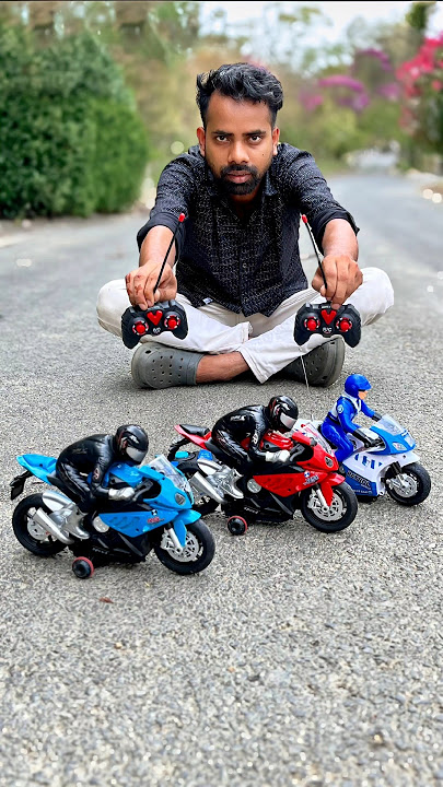 3 remote control superbike and 1 rc police bike unboxing and testing