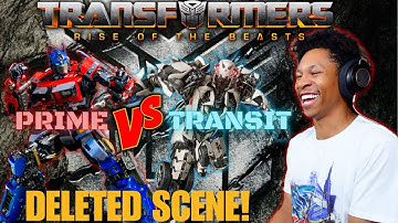 TRANSFORMERS: RISE OF THE BEASTS PRIME vs TRANSIT REACTION! | Deleted Scene | REEL IT IN REACTION