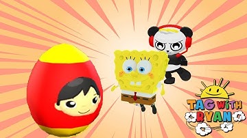 Tag with Ryan - Suprise Mystery Egg SpongeBob SquarePants UPDATE - All Characters Unlocked Gameplay
