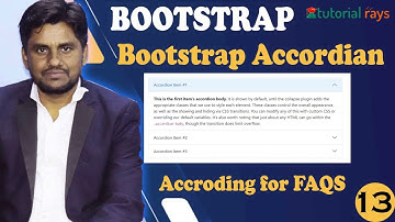 13  Bootstrap Accordion for FAQS | Bootstrap 5 Tutorial with Accordion examples