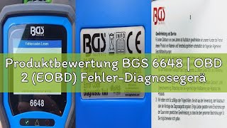 Produktbewertung BGS 6648 | OBD 2 (EOBD) Fehler-Diagnosegerät | Klartext-Fehlercode | Auto-Scanner/C
