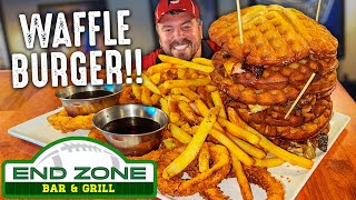 'Waffenburger' Triple Waffle Cheeseburger Challenge in Dallas, Texas!!