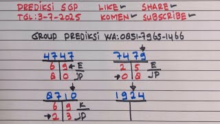 RUMUS JITU SGP KEPALA EKOR HARI INI || PREDIKSI SGP 03 JULI 2025 #BOCORAN SGP HARI INI