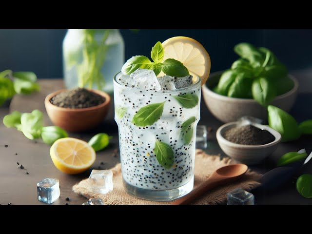 Boisson - Pastèque et Graines de Basilic - Basil Seeds and