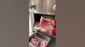 Detachable 300-type engineering meat slicer cuts 1 cm tenderloin patties in seconds #shorts