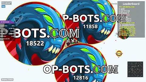 AGAR.IO SERVER TAKEOVER WITH BOTS #3 || OP-BOTS.COM