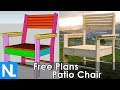 Free patio chair instructions  simple step by step diy woodworking plans