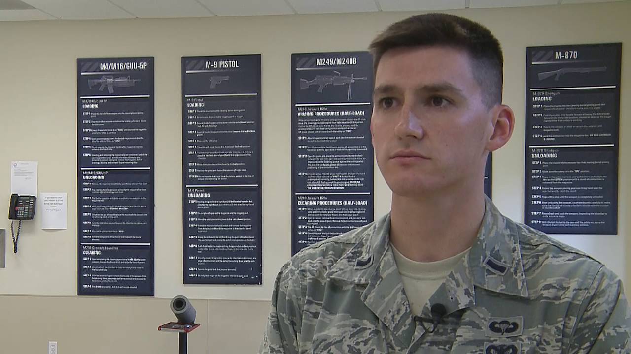 Air Force Academy Cadets Visit Security Forces - YouTube