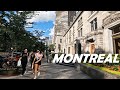 Walking Canada - Downtown Montreal near McGill University - Weekday Evening in July