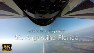 4K Video Ultra HD - Aerobatic Flight Over St.Augustine Florida