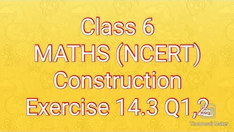 Class 6 Exercise 14.3 Q1,2 Maths NCERT