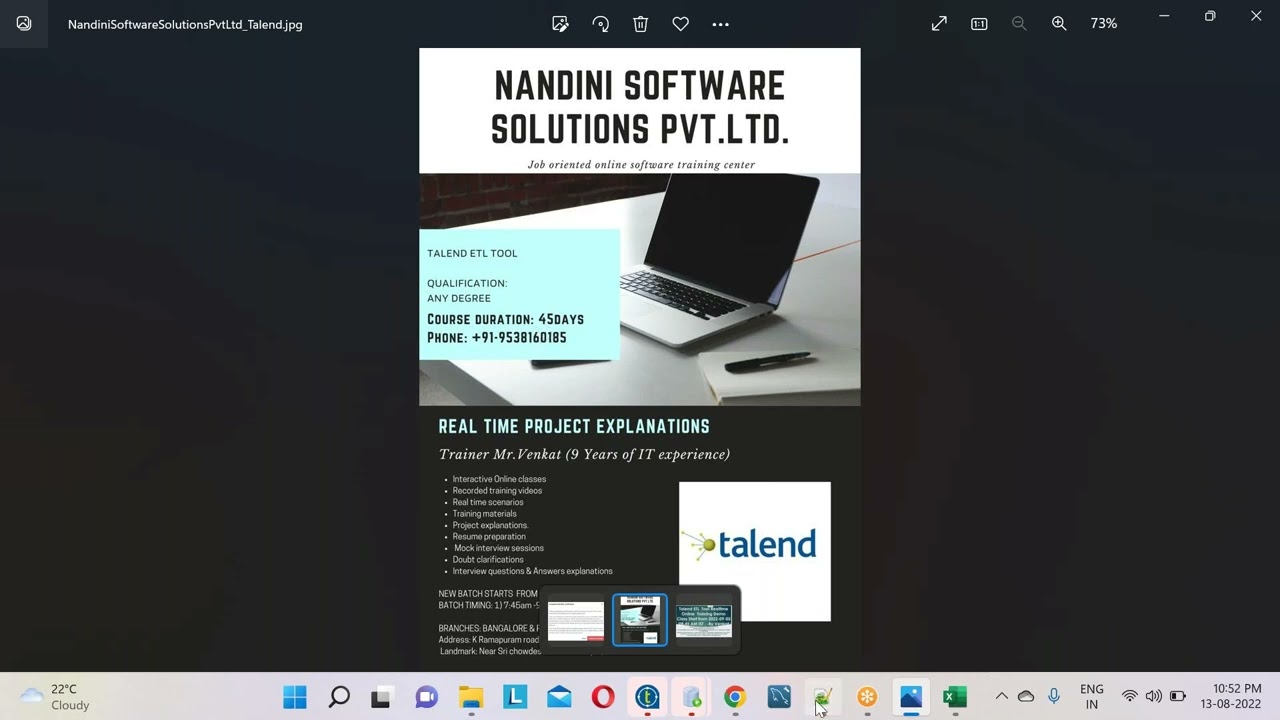 Talend ETL Tool Tutorial For Beginners & Advanced| Real Time Online Training| Venkat| +91-9538160185