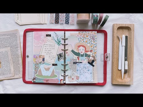 sub) 빨간머리앤 다꾸∥차분한 감성 다꾸∥6공 다이어리 꾸미기∥journal with me 6 ring binder