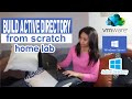 Installing active directory on windows server on virtual machine home lab