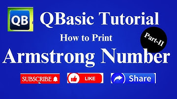 How to Print Single or Multi Digits Armstrong Number in QBasic ||Armstrong Number in QBasic in Hindi