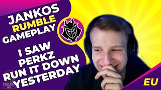 G2 Jankos - I Saw Perkz Running It Down Yesterday!👌My KDA On Rumble Is Pretty NEAT! EU Challenger