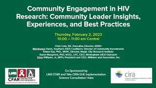 Community Engagement in HIV Research: Community Leader Insights, Experiences, and Best Practices