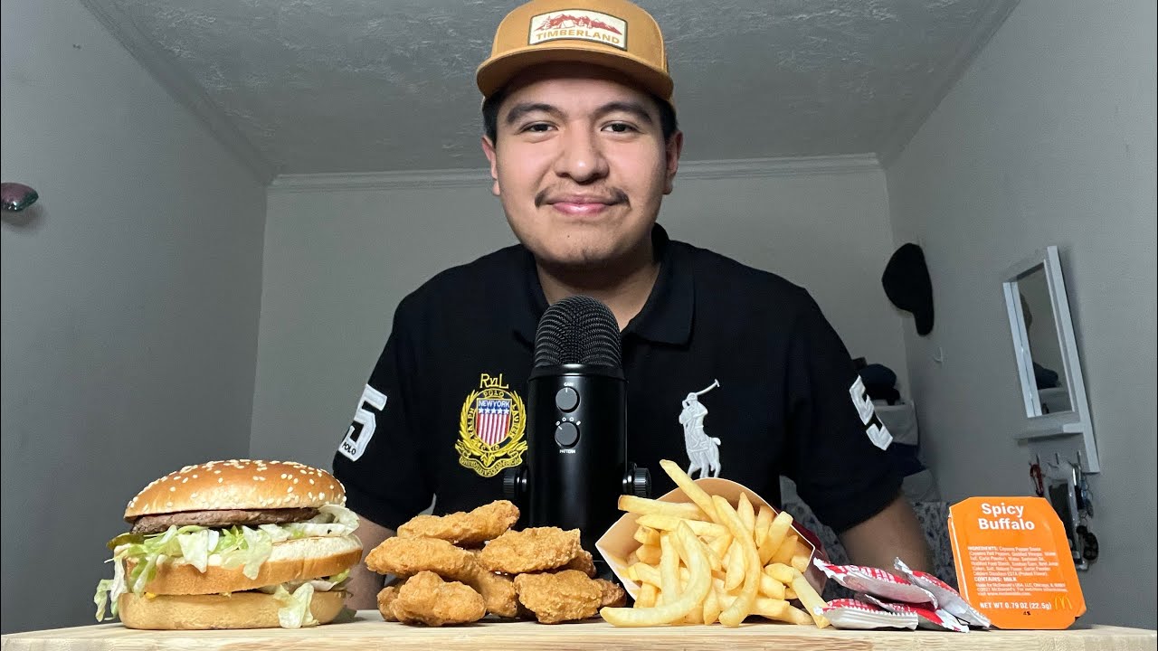 ASMR MACDONALDS BIG MAC,CHICKEN NUGGETS,MEDIUM FRIES