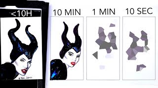 I WAS NOT READY! 10 Minute, 1 Minute, 10 Seconds Drawing Challenge