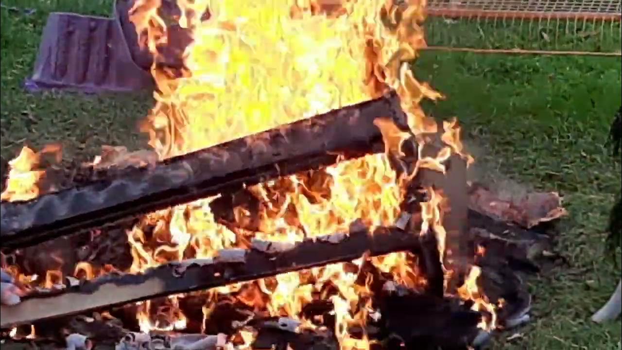 just burning an old couch YouTube