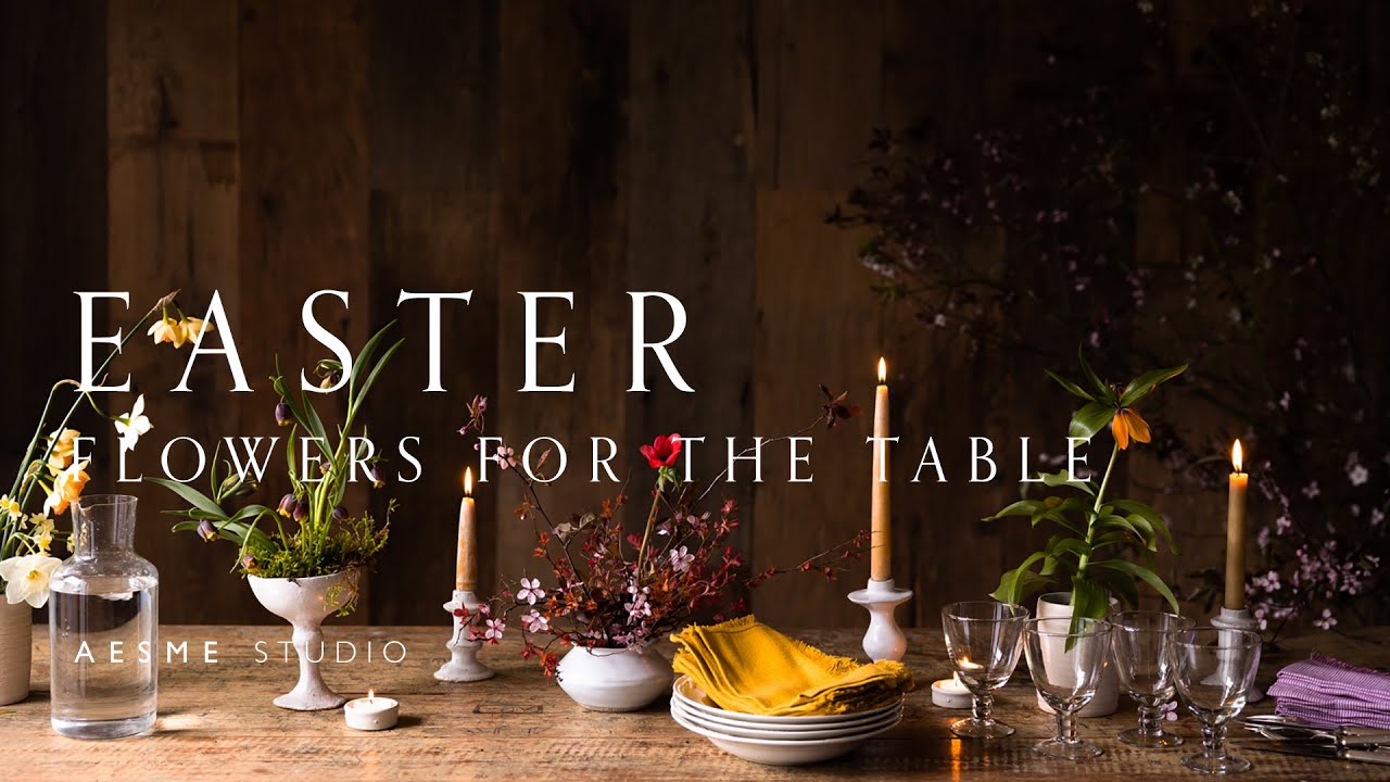 Spring Flower Arrangements for the Easter Table