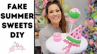 Fake Summer Sweets DIY, Watermelon Fake Bakes