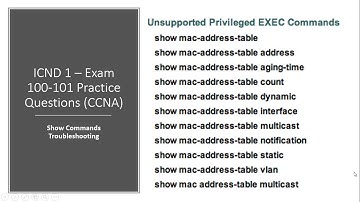 Cisco ICND 1 – Exam 100 101 Show Commands Troubleshooting - Practice Questions CCNA R&S