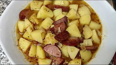 Easy and hearty potatoes sausage stew