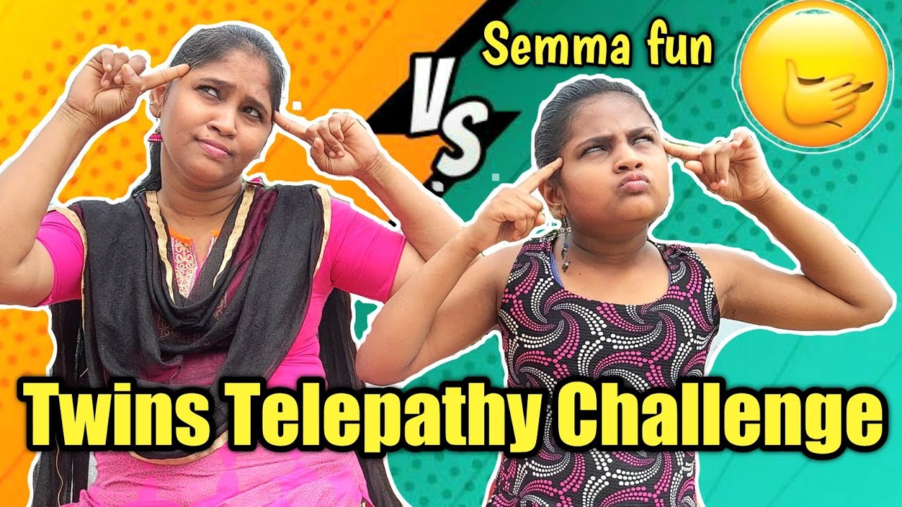 Twins Telepathy challenge | Funny challenge in Tamil | Monika Prabhu