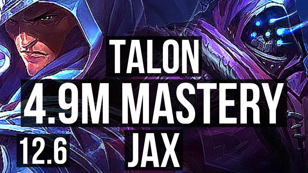 TALON vs JAX (TOP) | 4.9M mastery, 7 solo kills, 900+ games | EUW Grandmaster | 12.6