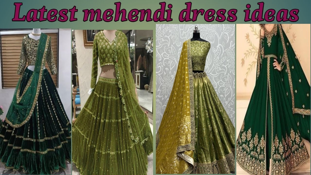 Mehendi Outfits - Buy Latest Mehendi Dresses & Lehengas for Bride Online  2024