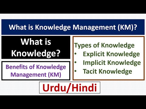 Video: Care dintre următoarele sunt cele trei tipuri majore de sisteme de management al cunoștințelor?