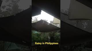 I hear lightning outside when it is raining