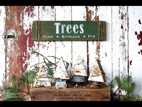 Christmas Trees Pine-Spruce-Fir stencil by Funky Junk's Old Sign