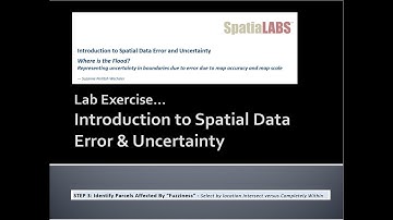 Step 3 Spatial Data Error and Uncertainty Lab - SBL to explore impact of error