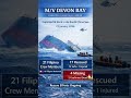 M/V Devon Bay, a Singapore-flagged cargo/bulk carrier, capsized and sank on 23 January 2026