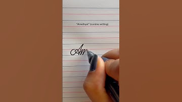 “Amethyst” in Cursive Writing Tutorial