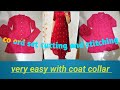 Cord set stitching ( Part 2)/cord set cutting and stitching with coat collar very easy