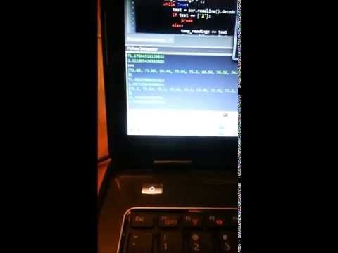 Temperature sensor project with python and arduino