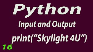 #python #inputoutput Python tutorial for Beginners input and output and print() in hindi