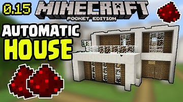 AUTOMATIC REDSTONE PISTON HOUSE 0.15.1 - Minecraft PE (Pocket Edition)