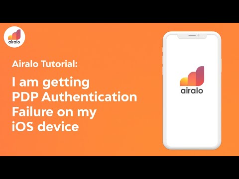 Airalo Tutorial: I'm getting PDP Authentication Failure - iOS