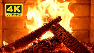 🔥 Crackling Fireplace 4K (12 HOURS). Cozy Fireplace with Crackling Fire Sounds. Fireplace 4K 60fps