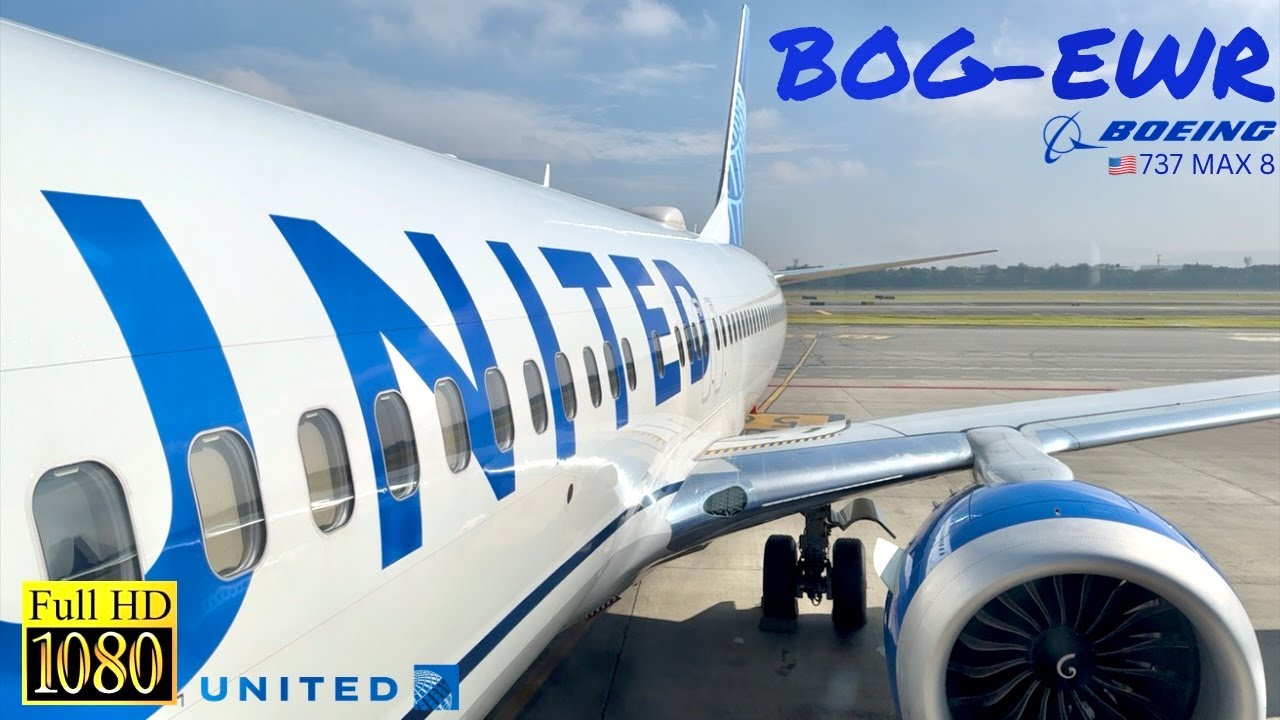 |TRIP REPORT| United Boeing 737 MAX 8 | Bogotá - Newark | Increíble Vuelo & Vista de NYC |HD|