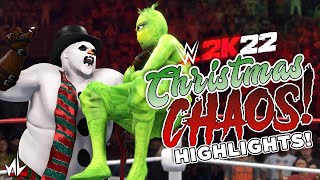 The Most Festive Fights Of The Year! (WWE 2K22 Christmas Tournament Highlights)